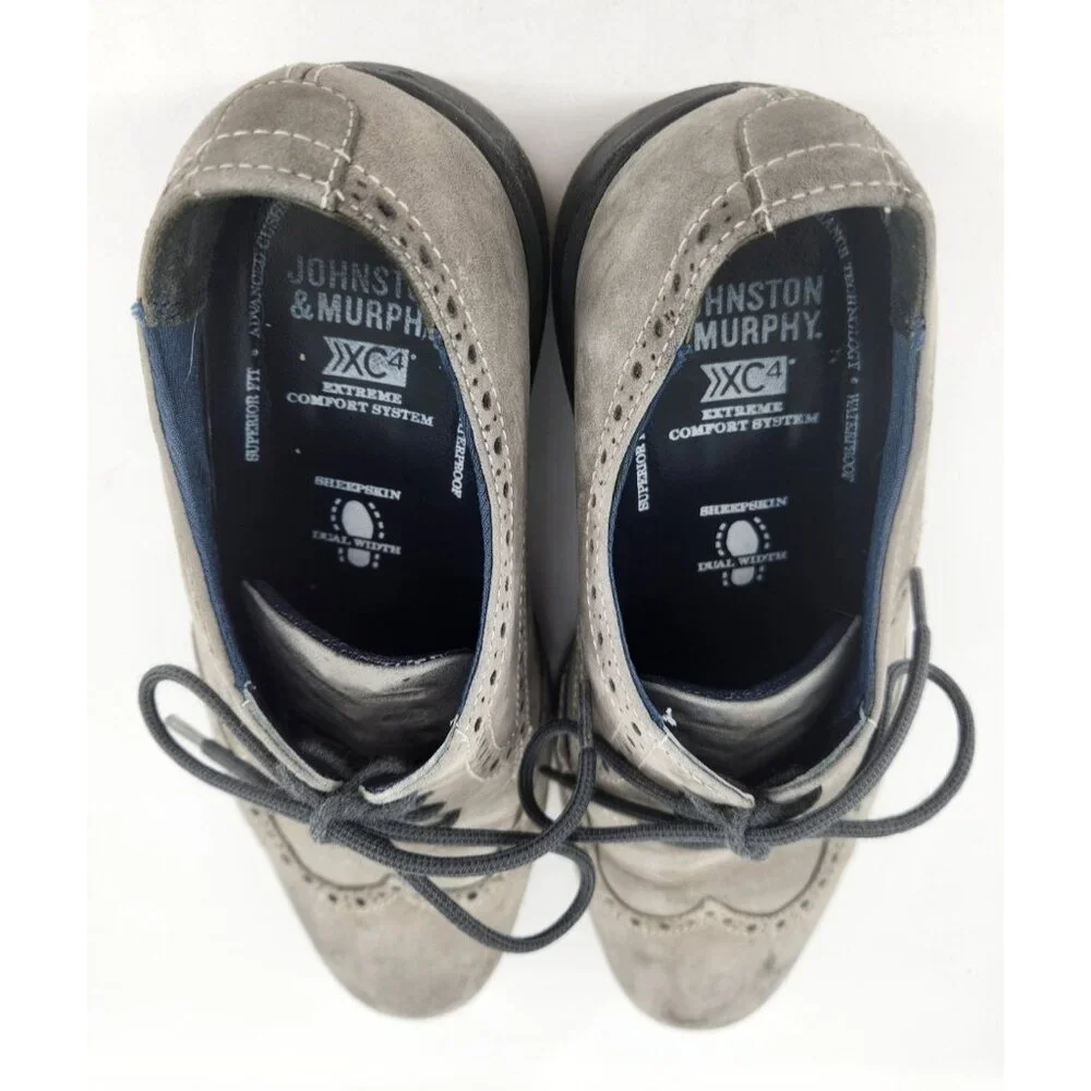Johnston & Murphy XC4 Elkins Men’s Size 8.5‎ M Wingtip Gray Leather Waterproof